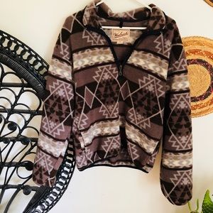 Vintage Aztec Fleece Zip Up
